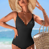 Scalloped  One-Piece Swimsuit