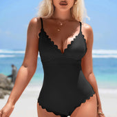 Scalloped  One-Piece Swimsuit