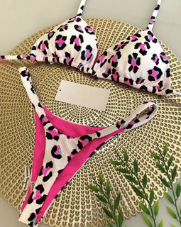 Printed Thong Bikini